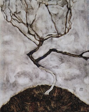 Egon Schiele Kleiner Baum im Spaetherbst Wandbild