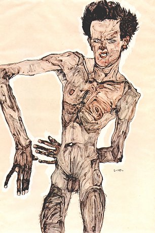 Egon Schiele Maennlicher Akt SelbstPortraet Wandbild