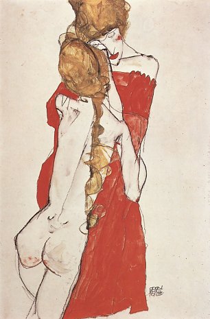 Egon Schiele Mutter und Tochter Wandbild