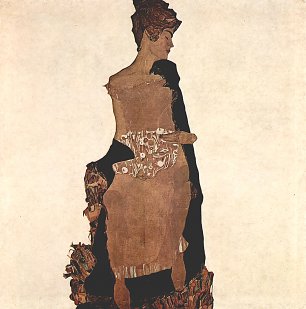 Egon Schiele Portraet der Gertrude Schiele Wandbild