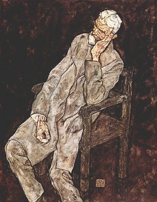 Egon Schiele Portraet des Johann Harms Wandbild