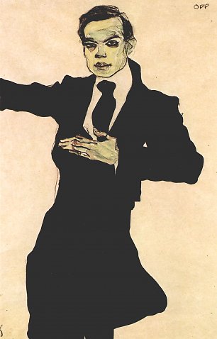 Egon Schiele Portraet des Max Oppenheimer Wandbild