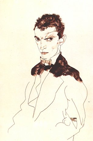 Egon Schiele SelbstPortraet 1 Wandbild