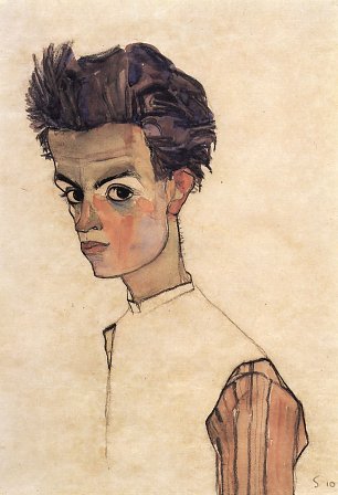 Egon Schiele SelbstPortraet 2 Wandbild