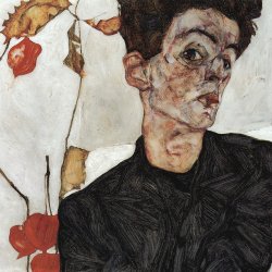 Egon-Schiele-SelbstPortraet-mit-Lampionfruechten