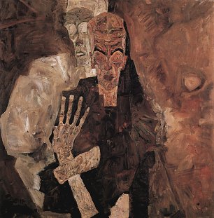 Egon Schiele Selbstseher oder Tod und Mann Wandbild