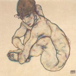 Egon-Schiele-Sitzender-weiblicher-Akt-1