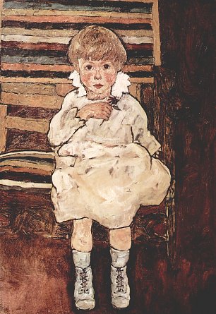 Egon Schiele Sitzendes Kind Wandbild