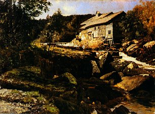 Carl Schuch Muehle bei Saut du Doubs Wandbild