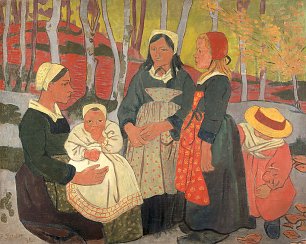 Paul Serusier Bretons in the Forest of Huelgoat Wandbild