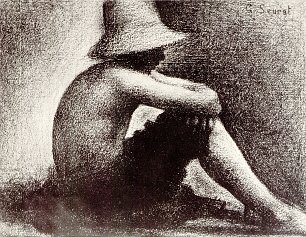 Georges Seurat Badeplatz in Asnieres Studie Badenden Wandbild