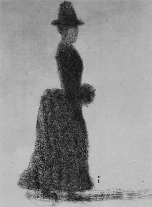 Georges Seurat Frau mit Muff Wandbild