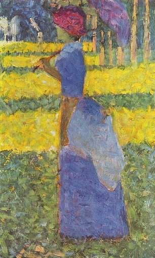 Georges Seurat Frau mit Sonnenschirm Wandbild