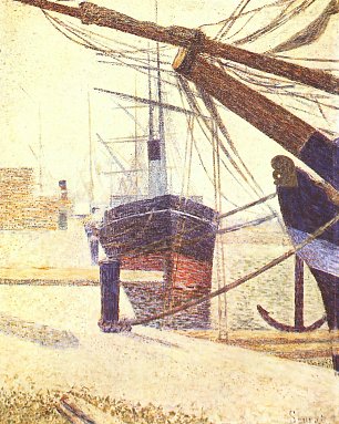 Georges Seurat Hafen in Honfleur Wandbild