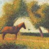 Georges-Seurat-Pferd-mit-Wagen