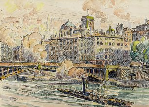 Paul Signac Paul Signac Pont de la Feuillee in Lyon Wandbild