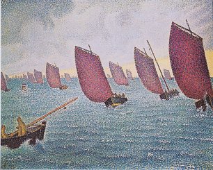 Paul Signac Regatta in Concarneau Wandbild