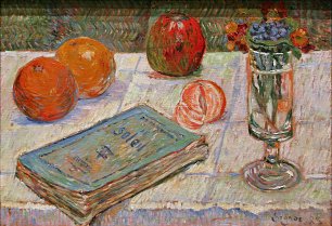 Paul Signac Stilleben mit Buch Wandbild