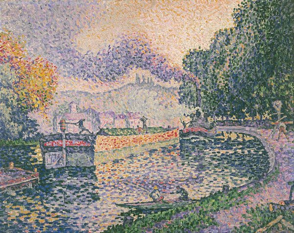 Paul Signac The Tugboat Canal in Samois Wandbild