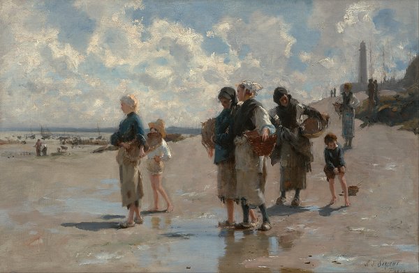 John Singer Sargent Fishing for Oysters at Cancale Wandbild