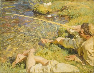 John Singer Sargent Man Fishing Wandbild