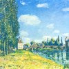 Alfred-Sisley-Bruecke-von-Moret-im-Sommer