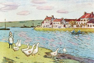 Alfred Sisley Die Gaense Wandbild