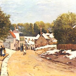 Alfred-Sisley-Erster-Schnee-in-Louveciennes