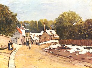 Alfred Sisley Erster Schnee in Louveciennes Wandbild