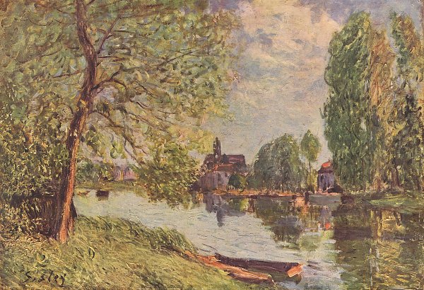 Alfred Sisley Flusslandschaft bei Moret sur Loing Wandbild