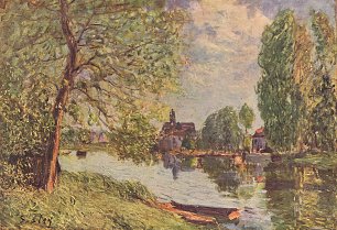 Alfred Sisley Flusslandschaft bei Moret sur Loing Wandbild