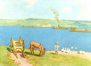 Alfred Sisley Flussufer Wandbild