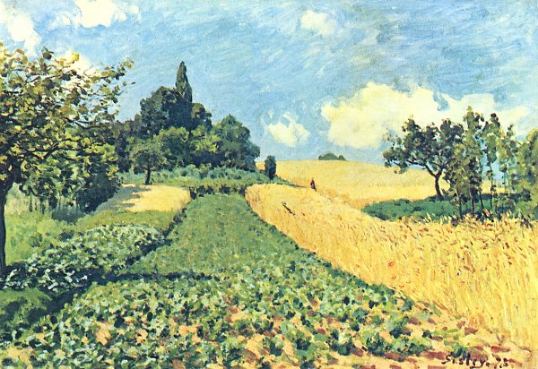 Alfred Sisley Getreidefelder auf den Huegeln von Argenteuil Wandbild