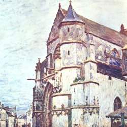 Alfred-Sisley-Kirche-von-Moret-nach-dem-Regen