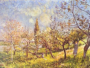 Alfred Sisley Obstgarten im Fruehling Wandbild