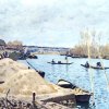 Alfred-Sisley-Seine-bei-Port-Marly-mit-Sandhaufen