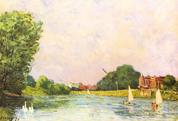 Alfred Sisley Themse bei Hampton Court Wandbild