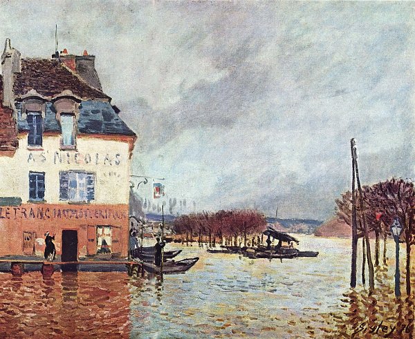 Alfred Sisley Ueberschwemmung in Port Marly Wandbild