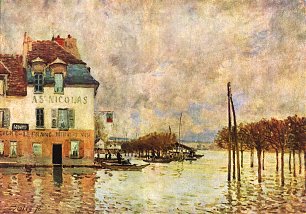 Alfred Sisley Ueberschwemmung von Port Marly Wandbild