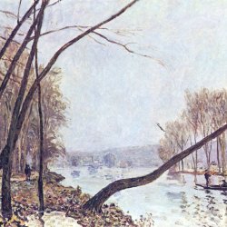 Alfred-Sisley-Ufer-der-Seine-im-Herbst