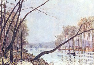 Alfred Sisley Ufer der Seine im Herbst Wandbild