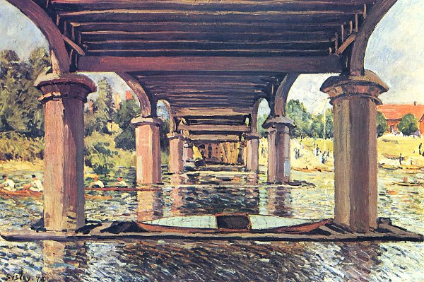 Alfred Sisley Unter der Bruecke von Hampton Court Wandbild