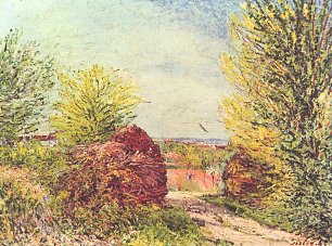 Alfred Sisley Weg in Veneux Nadon im Fruehling Wandbild