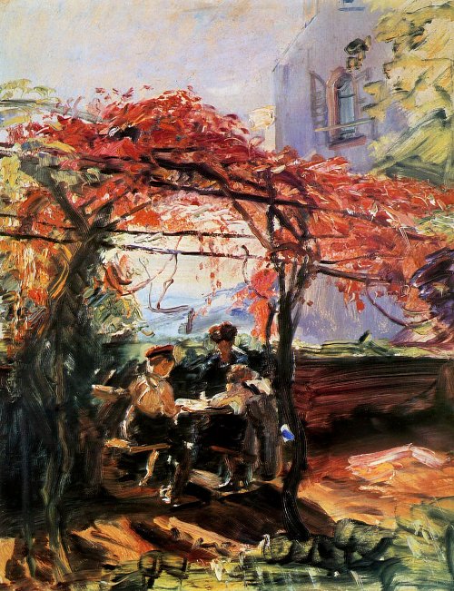 Max Slevogt artist s children in garden Wandbild