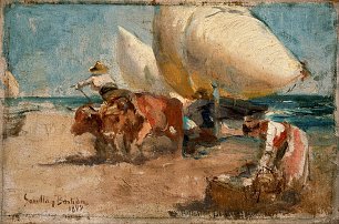 Joaquin Sorolla Escena de playa Wandbild