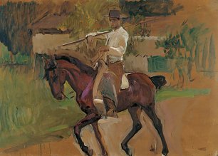 Joaquin Sorolla Garrochista Sevilla Wandbild