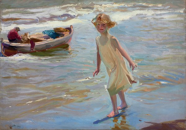 Joaquin Sorolla Nina en la playa Wandbild