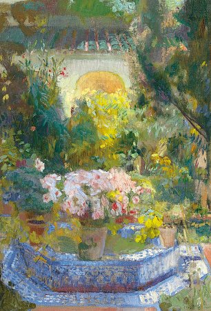 Joaquin Sorolla Patio de la casa Sorolla Wandbild