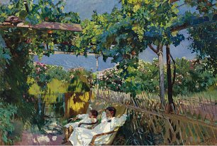 Joaquin Sorolla Siesta in the Garden Wandbild