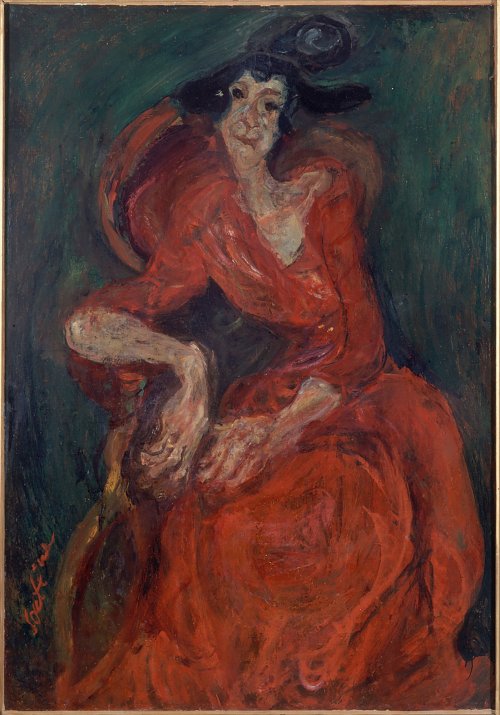 Chaim Soutine La femme en rouge Wandbild